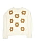 Crewcuts Outlet Floral Ivory Pullover Sweater Size 10 - 11 - photo 1
