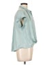 Rose + Olive Teal Short Sleeve Blouse Size L - photo 4