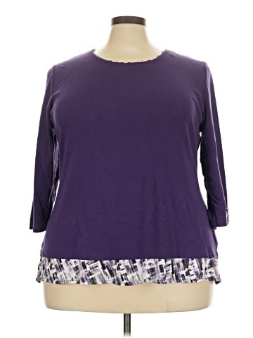 Karen Scott 3/4 Sleeve Top (view 1)