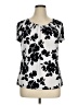 Worthington Floral Silver Short Sleeve T-Shirt Size XL (petite) - photo 1