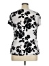 Worthington Floral Silver Short Sleeve T-Shirt Size XL (petite) - photo 2