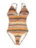 Fashion Nova Print Orange One Piece Swimsuit Size XS - photo 1