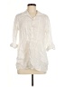 Lilly Pulitzer Ivory 3/4 Sleeve Button-Down Shirt Size M - photo 1