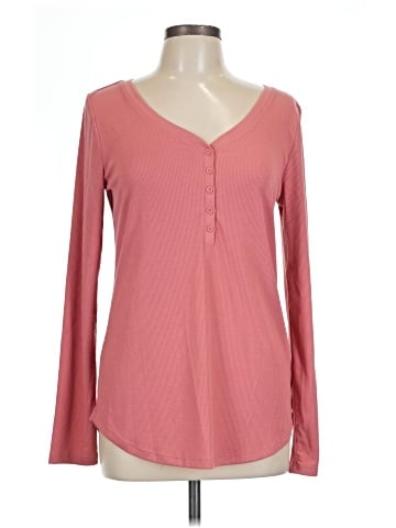 a.n.a. A New Approach Long Sleeve Henley (view 1)
