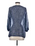 Joie 100% Silk Floral Blue 3/4 Sleeve Silk Top Size S - photo 2