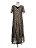 Nostalgia Paisley Brown Cocktail Dress Size L - photo 1