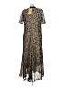 Nostalgia Paisley Brown Cocktail Dress Size L - photo 2