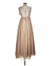 Teeze Me 100% Polyester Tan Cocktail Dress Size 7 - photo 2