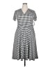 Karina Checkered-gingham Gray Casual Dress Size 3X - photo 1