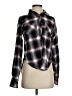 Daytrip Plaid Black Long Sleeve Blouse Size S - photo 1
