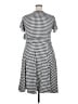 Karina Checkered-gingham Gray Casual Dress Size 3X - photo 2