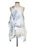 Cupio Graphic Blue Sleeveless Blouse Size S - photo 1