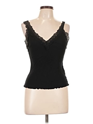 Madewell Lace-Trim Ribbed V-Neck Tank (view 1)