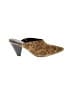 Free People 100% Leather Animal Print Tan Mule/Clog Size 9 - photo 1