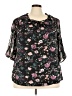 Perseption Concept Black 3/4 Sleeve Blouse Size 3X - photo 1