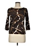 Rafaella Animal Print Brown 3/4 Sleeve T-Shirt Size M (petite) - photo 1