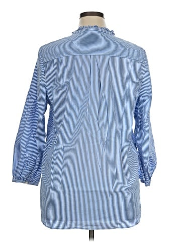 J.Crew Factory Store 3/4 Sleeve Button-Down Shirt (view 2)