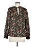 Old Navy 100% Polyester Floral Black Long Sleeve Blouse Size M - photo 1