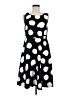 Talbots Polka Dots Black Casual Dress Size 6 - photo 1