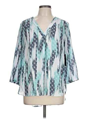 a.n.a. A New Approach 3/4 Sleeve Blouse (view 1)