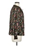 Old Navy 100% Polyester Floral Black Long Sleeve Blouse Size M - photo 4
