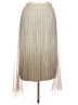 Studio West 100% Polyester Metallic Silver Formal Skirt Size L - photo 1