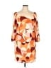 Donna Morgan 100% Polyester Print Orange Cocktail Dress Size 16 - photo 1