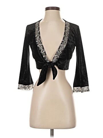 Jaloux 3/4 Sleeve Silk Top (view 1)