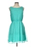 Forever 21 100% Polyester Polka Dots Teal Casual Dress Size L - photo 1