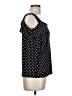 Clara Sun Woo Polka Dots Black Sleeveless Blouse Size L - photo 4