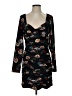 Slate & Willow Floral Black Cocktail Dress Size 4 - photo 1