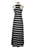 Pink Rose Stripes Gray Casual Dress Size M - photo 2