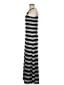 Pink Rose Stripes Gray Casual Dress Size M - photo 5