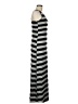 Pink Rose Stripes Gray Casual Dress Size M - photo 4