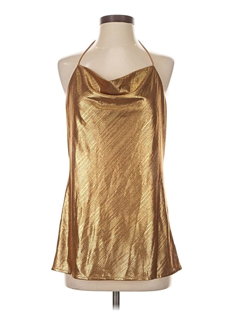 Pre-owned 12th Tribe Sleeveless Blouse In Gold