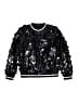 Guess 100% Polyester Metallic Black Pullover Sweater Size 14 - photo 1