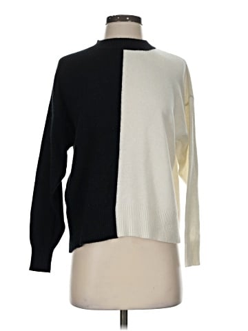 Aqua Cashmere Pullover Sweater (view 1)