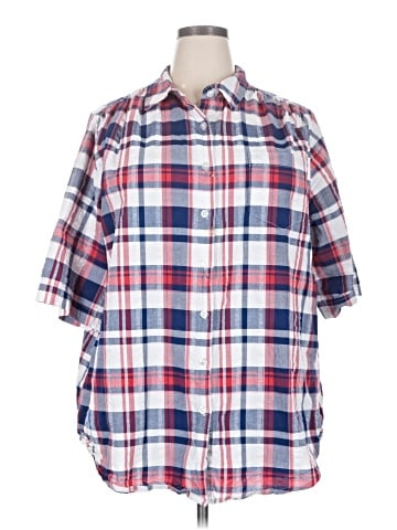 Woman Within Short Sleeve Button-Down Shirt (view 1)
