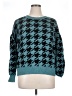 Ann Taylor LOFT Houndstooth Teal Pullover Sweater Size XL Petite - photo 1