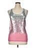 Almost Famous 100% Polyester Silver Sleeveless Top Size XL - photo 1