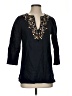 Michael 100% Linen Black 3/4 Sleeve Blouse Size XS - photo 1