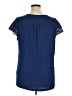 Hannah Blue Short Sleeve Top Size 1X - photo 2