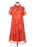 DKNY 100% Polyester Red Casual Dress Size 2 - photo 1