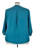 Eyelash Couture 100% Polyester Teal 3/4 Sleeve Blouse Size 3X - photo 2