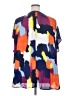 Ava & Viv 100% Polyester Color Block Blue Short Sleeve Blouse Size 3X - photo 2