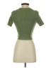 Zara 100% Polyester Green Short Sleeve Turtleneck Size S - photo 2