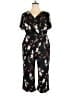 Kaileigh Floral Black Jumpsuit Size 1X - photo 1