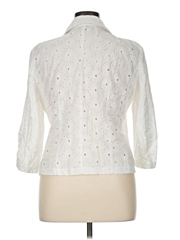 Madison Leigh 3/4 Sleeve Button-Down Shirt (view 2)