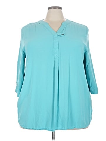 Woman Within Long Sleeve Polo (view 1)