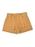 Nine West 100% Polyester Solid Gold Shorts Size XS - photo 1